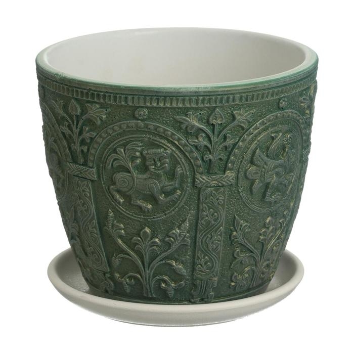 Горшок цветочный Горшок цветочный "Былина" зеленый бутон №3, 2,15л