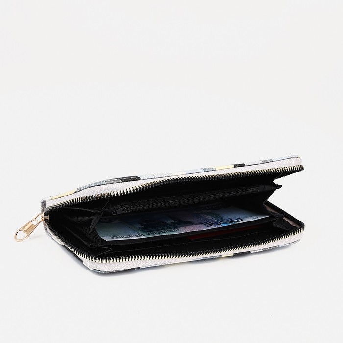 Кошелёк на молнии, цвет серый Кошелёк на молнии, цвет серый