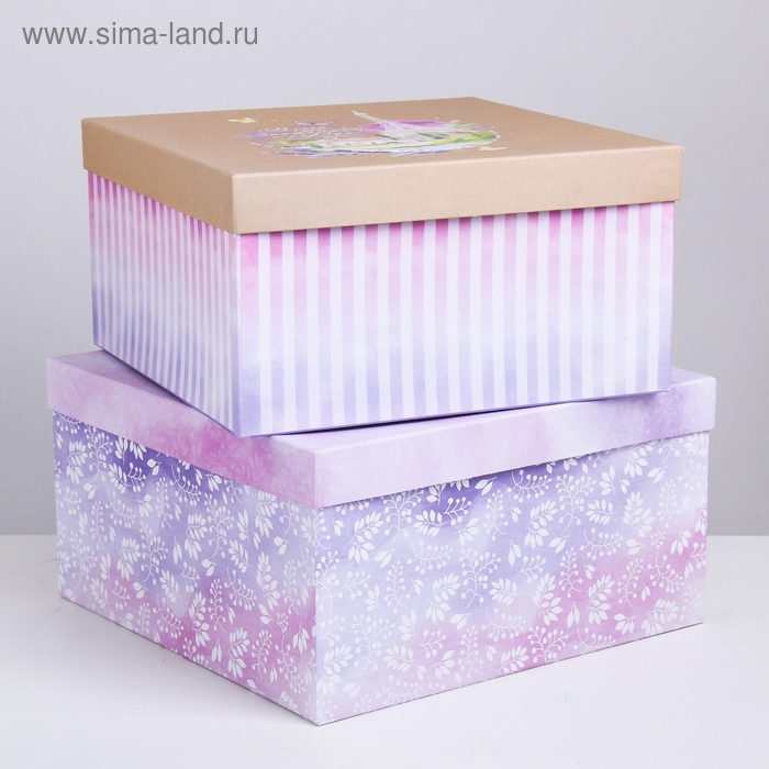 Набор коробок 10 в 1, упаковка подарочная, «Прованс», 10.2 х 10.2 х 6–28.2 х 28.2 х 15 см