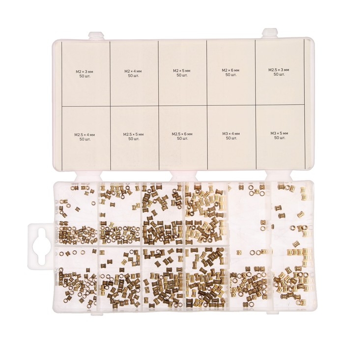 Набор латунных гаек с накаткой  ТУНДРА krep,  предметов 500 предметов Набор латунных гаек с накаткой  ТУНДРА krep,  предметов 500 предметов