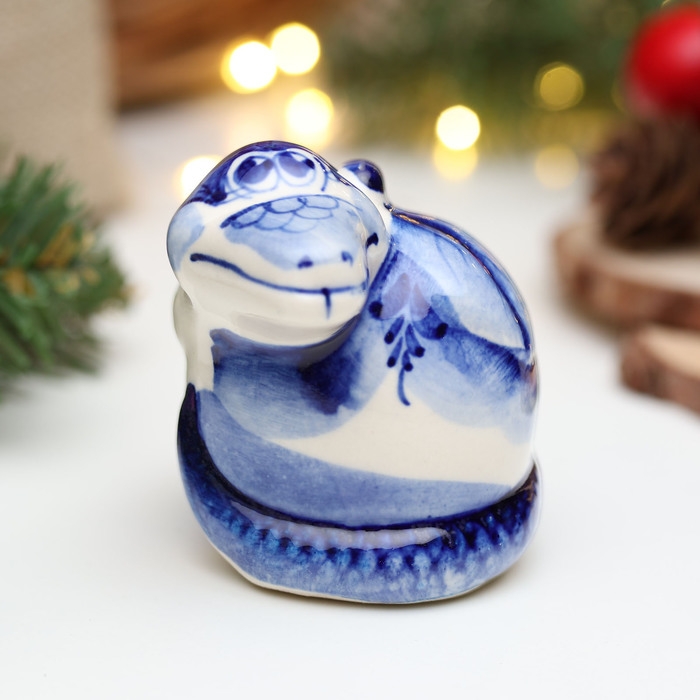 Сувенир символ года Сувенир символ года "Змей", гжель