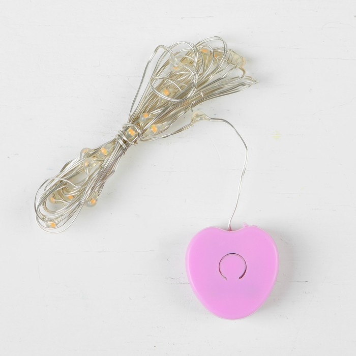 Светодиодная лента для воздушного шара, гирлянда, 2 метра, батарейка, цвет жёлтый Светодиодная лента для воздушного шара, гирлянда, 2 метра, батарейка, цвет жёлтый