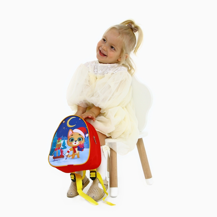 Новогодний детский рюкзак «Котик с подарками», на новый год