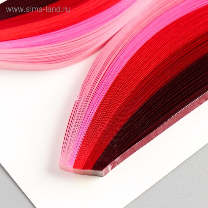 Полоски для квиллинга 100 полосок плотность 120 гр Полоски для квиллинга 100 полосок плотность 120 гр "Оттенки красного" ш. 0,5 см длина 39 см