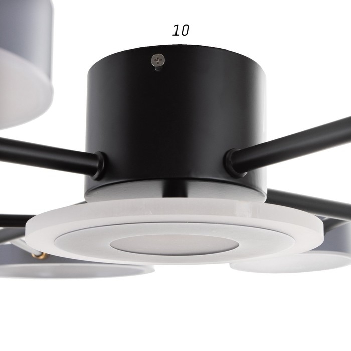 Люстра с ПДУ 2300/9BK LED 190Вт 3000-6000К черный 85х85х9 см BayerLux