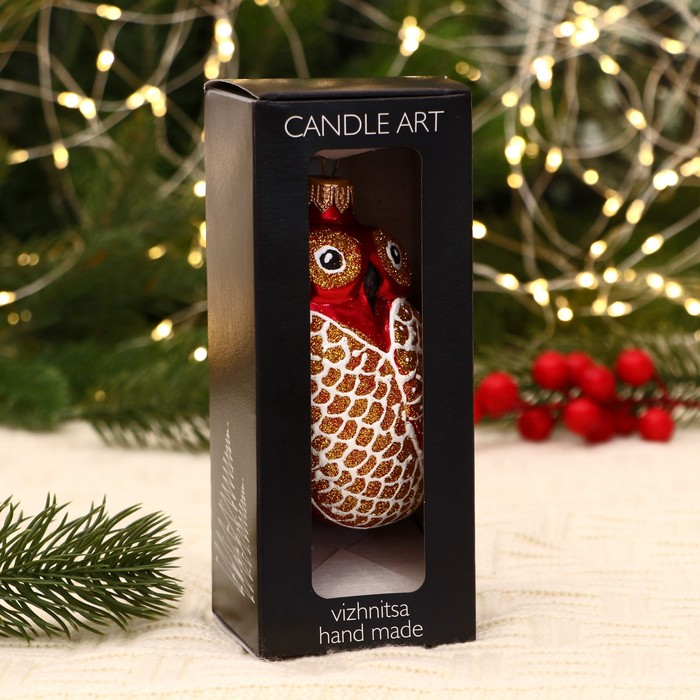 Ёлочная игрушка Ёлочная игрушка "Совушка" ручная роспись, 11 см,