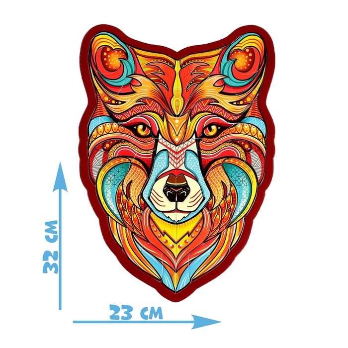 Фигурный пазл в рамке «Лиса», на подложке, 65 деталей Фигурный пазл в рамке «Лиса», на подложке, 65 деталей