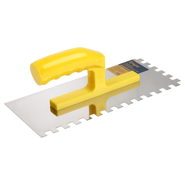 Гладилка ТУНДРА, нержавеющая сталь, пластиковая рукоятка, зуб 10 х 10 мм, 125 х 280 мм Гладилка ТУНДРА, нержавеющая сталь, пластиковая рукоятка, зуб 10 х 10 мм, 125 х 280 мм