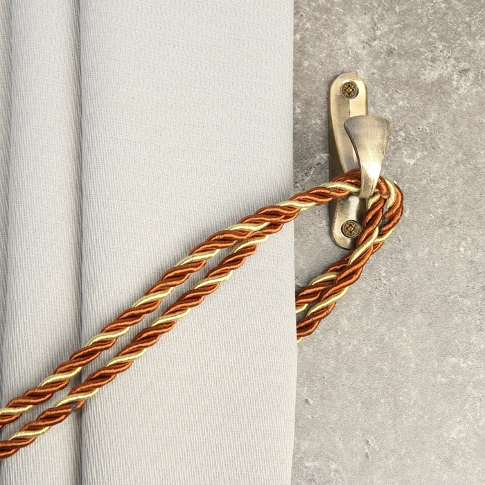 Крючок для штор KS101 CAPPIO, однорожковый, цвет бронза, 2 шт Крючок для штор KS101 CAPPIO, однорожковый, цвет бронза, 2 шт