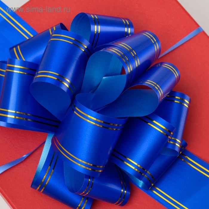 Бант-шар №5 Бант-шар №5 "Золотые полосы", цвет синий