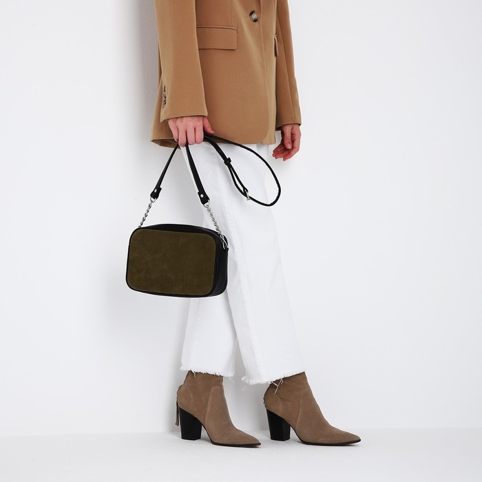 Сумка кросс-боди на молнии, цвет оливковый Сумка кросс-боди на молнии, цвет оливковый