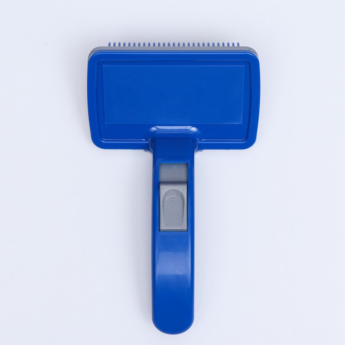 Пуходёрка пластиковая с самоочисткой большая, 12 х 20 см, синяя Пуходёрка пластиковая с самоочисткой большая, 12 х 20 см, синяя