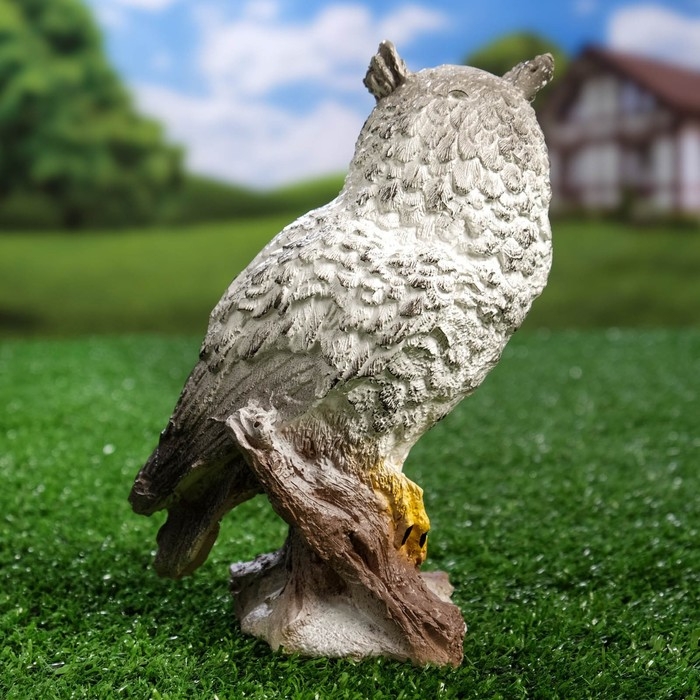 Садовая фигура  Садовая фигура "Сова полярная" 17х11х8см