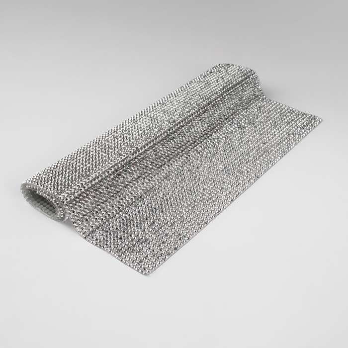 Стразы термоклеевые на листе, d = 3 мм, 40 × 24 см, цвет серебряный Стразы термоклеевые на листе, d = 3 мм, 40 × 24 см, цвет серебряный