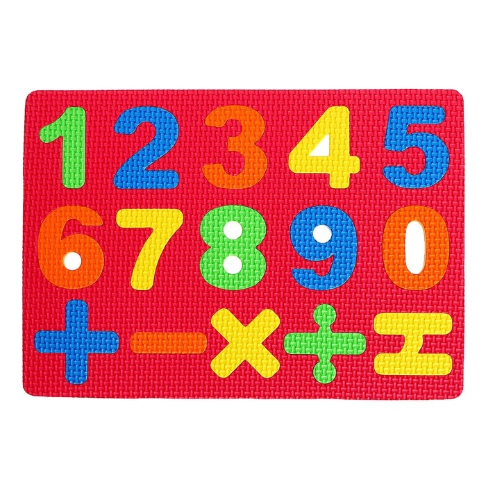 Коврик-пазл «Яркие цифры», цвета МИКС Коврик-пазл «Яркие цифры», цвета МИКС