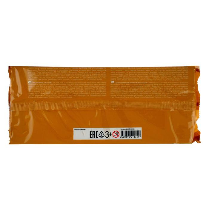 Пластилин скульптурный телесный, твёрдый, 1000 г,  Пластилин скульптурный телесный, твёрдый, 1000 г, "Гамма"