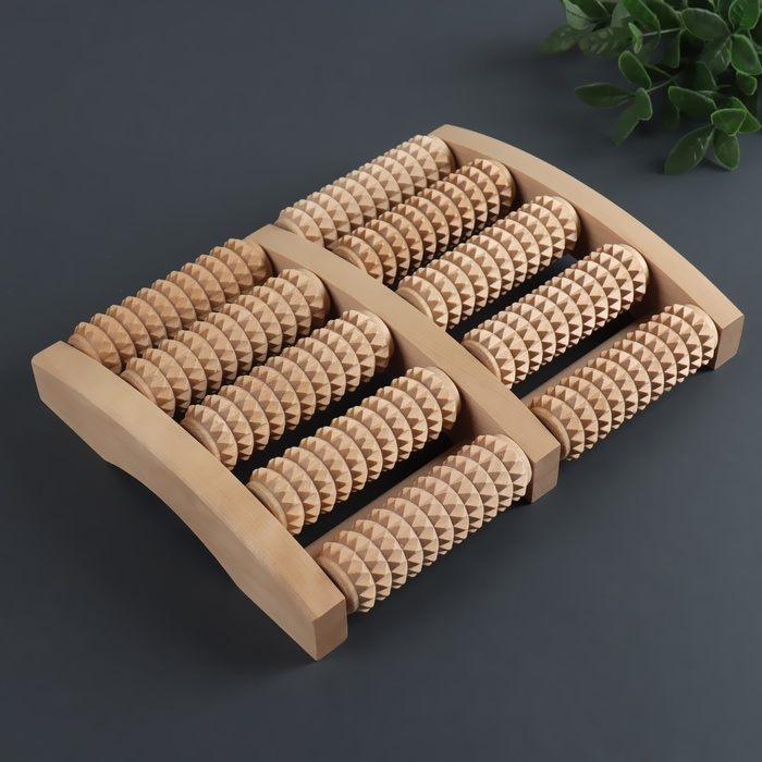 Массажёр «Счёты», 19 × 24,5 × 4 см, деревянный, 5 рядов Массажёр «Счёты», 19 × 24,5 × 4 см, деревянный, 5 рядов