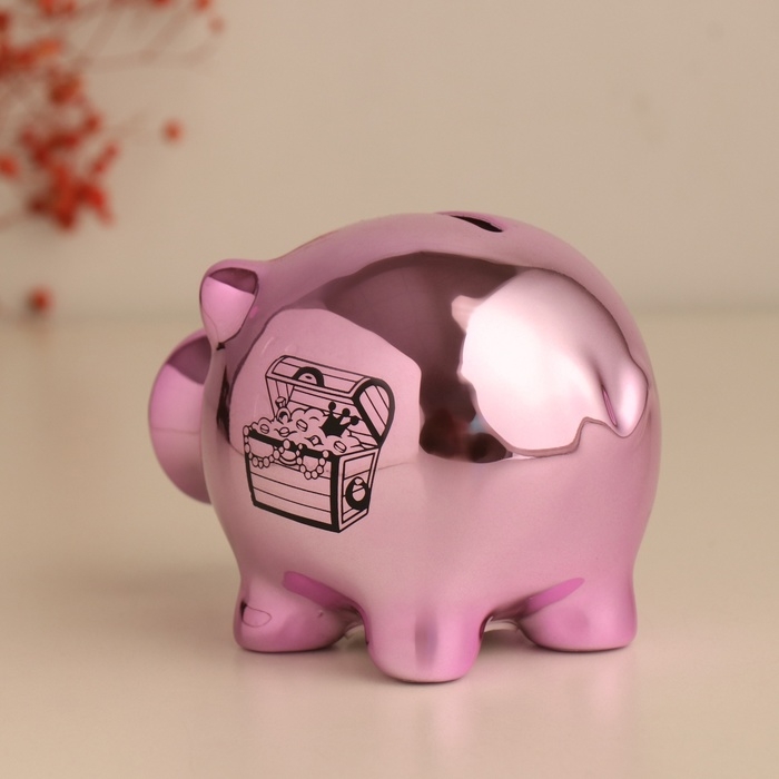 Копилка керамика  Копилка керамика "Розовая хрюша. Я - бесценна!" 11,3х8,9х9,5 см