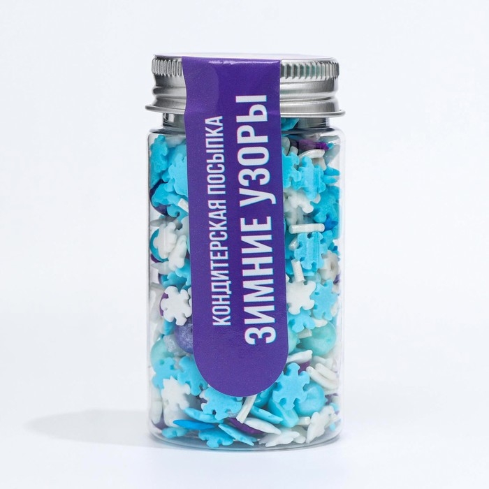 Новый год. Кондитерская посыпка  Новый год. Кондитерская посыпка "Зимние узоры", 50 г