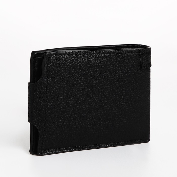 Портмоне мужское на магните, отдел для купюр, для карт, для монет, цвет чёрный Портмоне мужское на магните, отдел для купюр, для карт, для монет, цвет чёрный