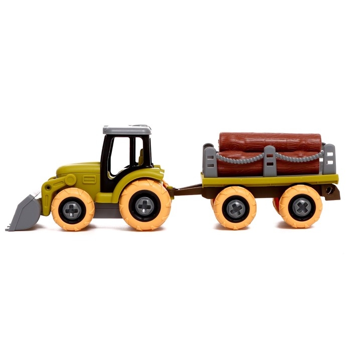 Конструктор винтовой «Трактор лесоперевозчик», с отвёрткой Конструктор винтовой «Трактор лесоперевозчик», с отвёрткой