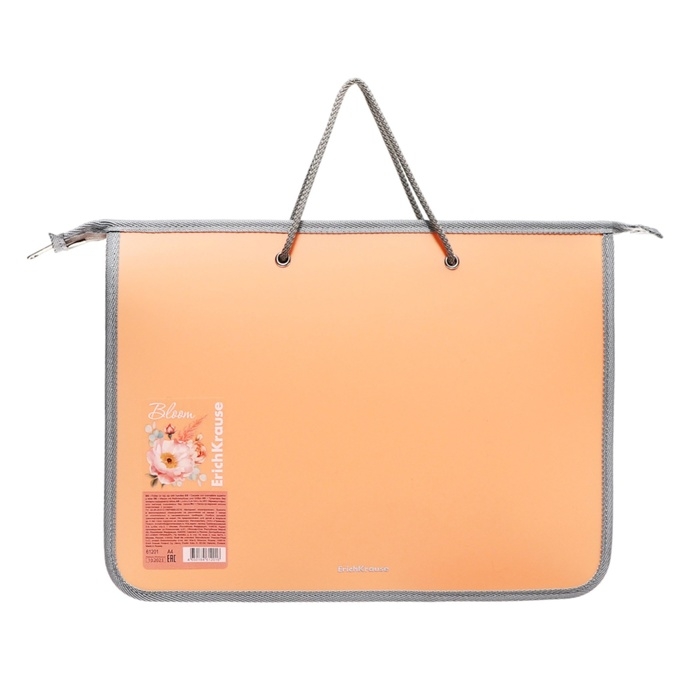 Папка А4+, 330 x 245 х 45 мм, молния сверху, ErichKrause Папка А4+, 330 x 245 х 45 мм, молния сверху, ErichKrause "Matt Pastel Bloom", 600 мкм, тиснение "песок", микс