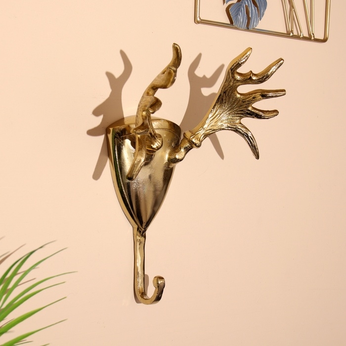 Крючок Крючок "Рога" алюминий 14х22х31 см