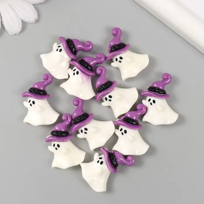 Декор для творчества пластик "Привидение в шляпе" 3х2,1х0,6 см