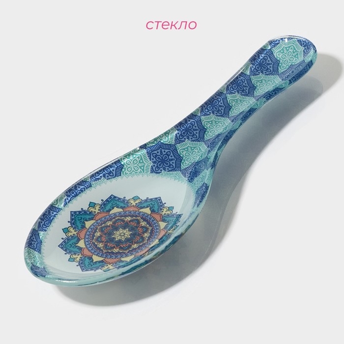 Подставка стеклянная под ложку Доляна «Анха», 21,5×7,7 см Подставка стеклянная под ложку Доляна «Анха», 21,5×7,7 см
