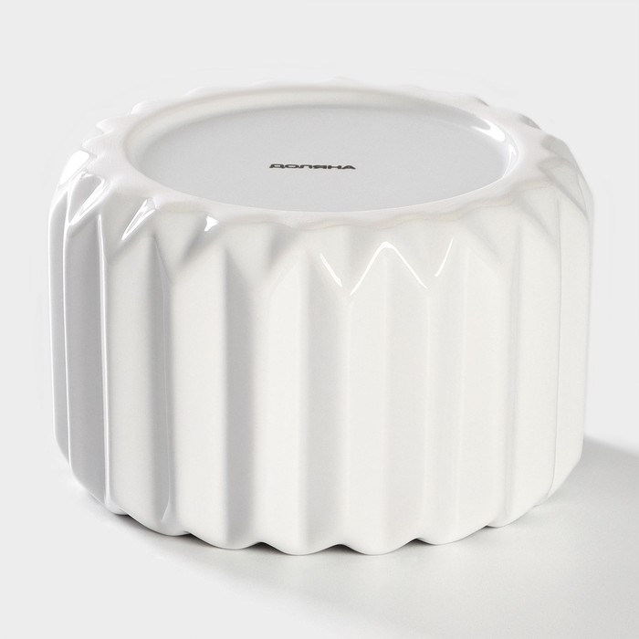 Банка для хранения сыпучих продуктов Доляна &laquo;Золотое крыло. Фламинго&raquo;, 700 мл, 12&times;15 см, керамическая, цвет белый