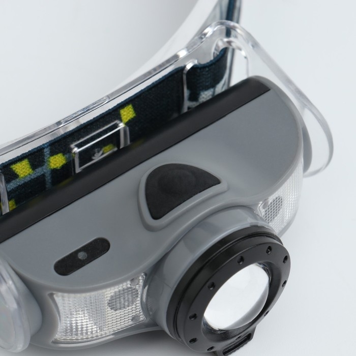 Фонарь налобный аккумуляторный 7 Вт, 1200 мАч, 210 лм, 5 ч работы, zoom, индикатор заряда Фонарь налобный аккумуляторный 7 Вт, 1200 мАч, 210 лм, 5 ч работы, zoom, индикатор заряда