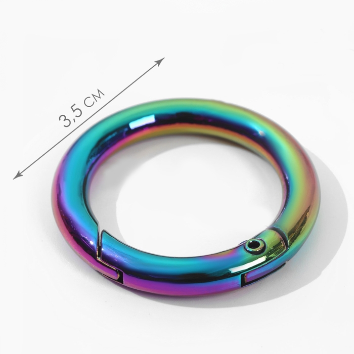 Кольцо-карабин, d = 25/35 мм, толщина - 5 мм, 5 шт, цвет бензин Кольцо-карабин, d = 25/35 мм, толщина - 5 мм, 5 шт, цвет бензин