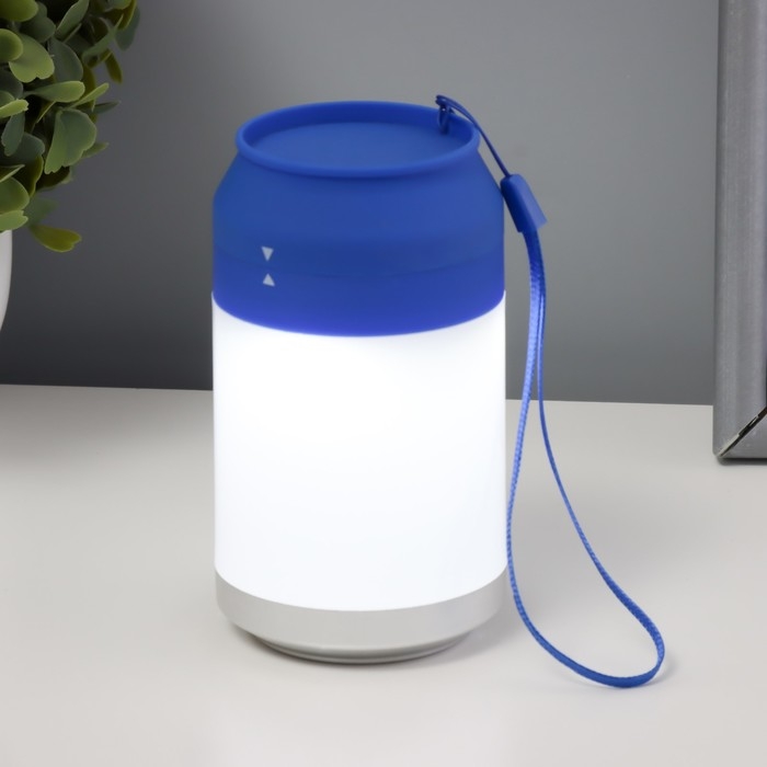 Ночник Ночник "Фоси" LED 5 режимов от батареек 3хААА бело-синий 6,5х6,5х11,5 см