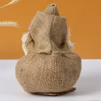 Фигурка - оберег &laquo;Домовой. Васек на мешковине, с караваем&raquo;, 24&times;18&times;18 см