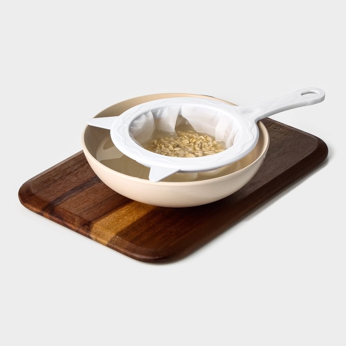 Сито для фильтрации Доляна, d=14,5 см (внутр.d=11см), 200 мл, цвет белый Сито для фильтрации Доляна, d=14,5 см (внутр.d=11см), 200 мл, цвет белый