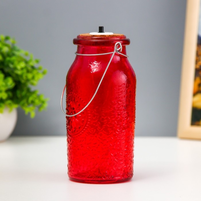 Ночник Ночник "Деллос" LED от батареек красный 7х7х17,5 см RISALUX