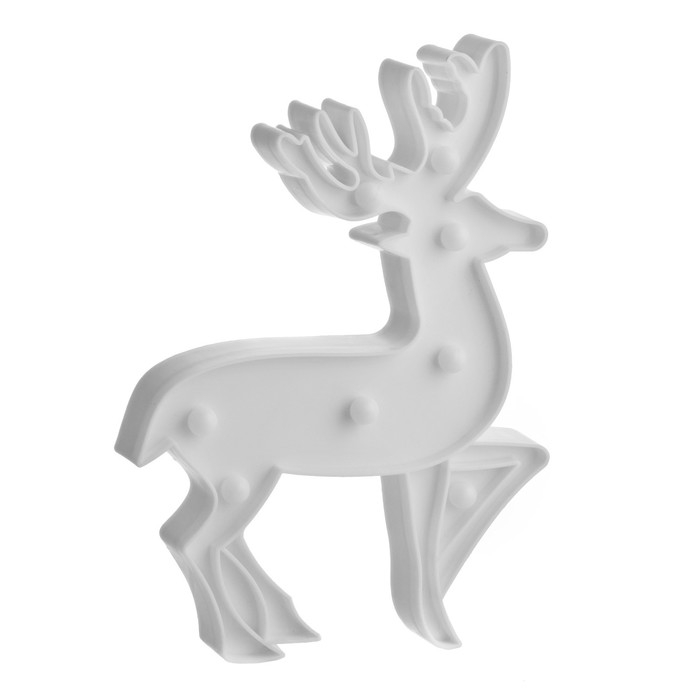 Ночник Ночник "Олененок" 8хLED батарейки 2хАА белый 18,5х3,5х25 см RISALUX