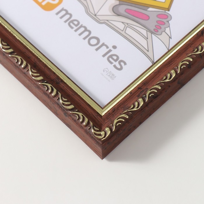 Фоторамка пластик Фоторамка пластик "Модерн" 10х15 см, коричневый