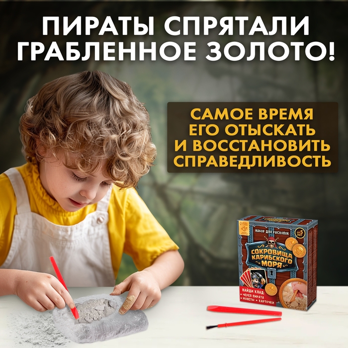 Набор для раскопок «Сокровища карибского моря» Набор для раскопок «Сокровища карибского моря»