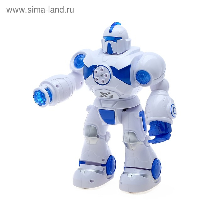 Робот «Ракетчик» световые и звуковые эффекты, стреляет ракетами, работает от батареек, цвета МИКС