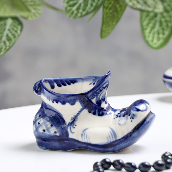 Сувенир  Сувенир "Башмак", 12 х 6см, гжель, фарфор