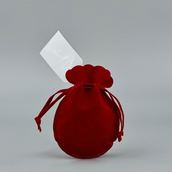 Мешок замшевый «Цветок», красный, тиснение, 9 × 12 см Мешок замшевый «Цветок», красный, тиснение, 9 × 12 см
