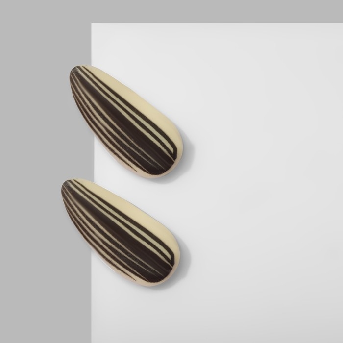 Серьги пластик «Семечки», цвет чёрно-белый Серьги пластик «Семечки», цвет чёрно-белый