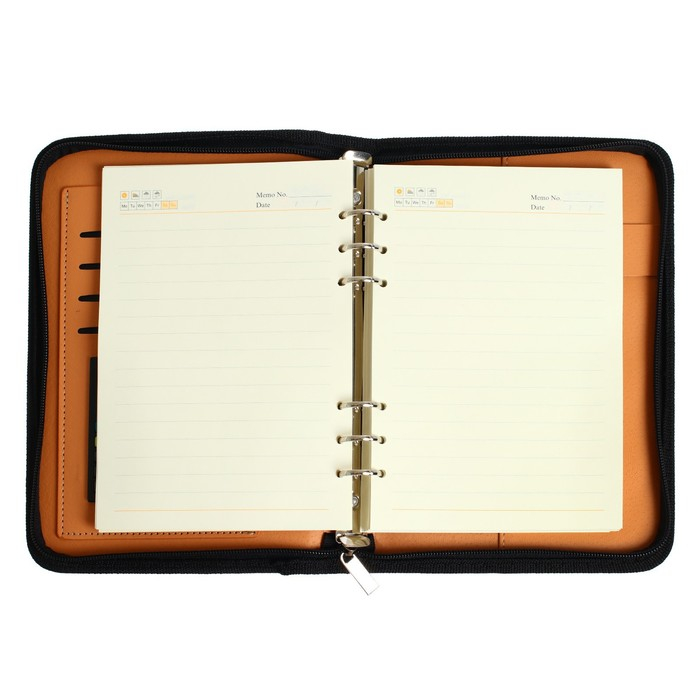 Органайзер на кольцах А5, 96 листов в линейку, на молнии с 3-х сторон, кожзам, с калькулятором, МИКС Органайзер на кольцах А5, 96 листов в линейку, на молнии с 3-х сторон, кожзам, с калькулятором, МИКС