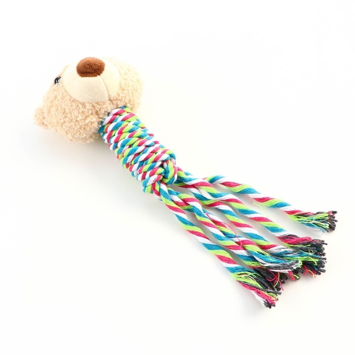 Игрушка мягкая для собак  Игрушка мягкая для собак "Медведь" белый, 24 см