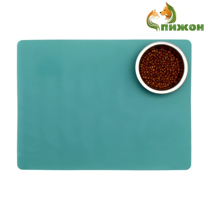 Коврик силиконовый под миску, 40 х 30 см, зелёный Коврик силиконовый под миску, 40 х 30 см, зелёный