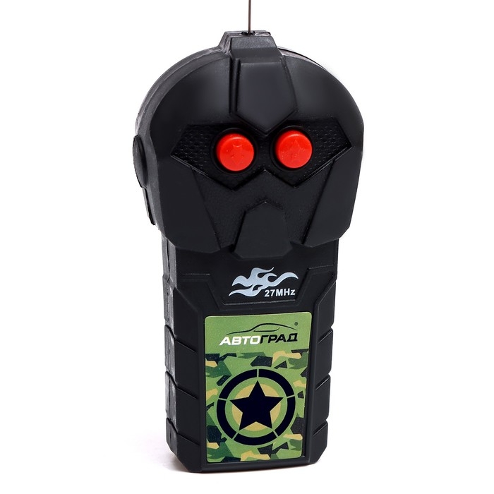 Грузовик радиоуправляемый «Военный», работает от батареек, цвет зелёный