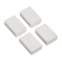 Набор ластиков 4 штуки, прямоугольные, белые, в пленке