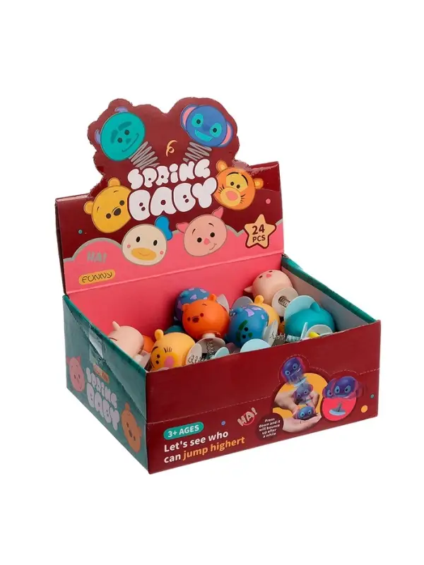 Фигурка животного «Прыгающие малыши», антистресс, на присоске, МИКС