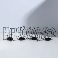 Подсвечник металлический на 4 свечи TAKE IT EASY, Home, 13.5&times;42 см, чёрный